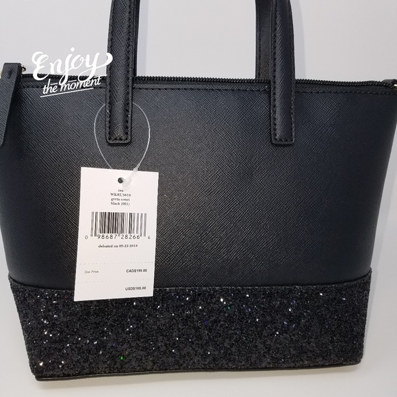 Kate spade ina greta court glitter black crossbody - Picture 4 of 8
